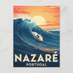 Nazare Portugal Surfing Postcard