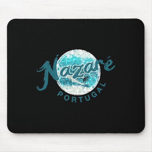 Nazare Portugal Vintage Surfing _3  Mouse Pad (Front)