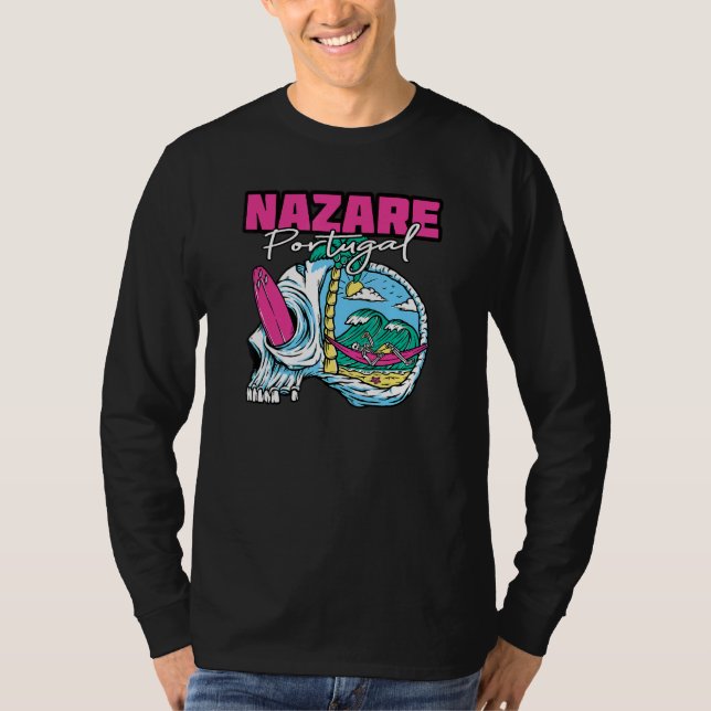 Nazare Surfer I Portugal Retro I Surfing I Nazare  T-Shirt (Front)