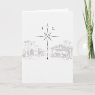 Nazarene Christmas Vibe • Minimalist Sacred Star Card