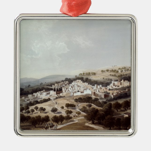 Nazareth, engraved by Terry Metal Tree Decoration (Front)