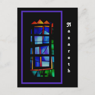 Nazareth Stained Glass Window Postcard