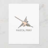 Nazca Hummingbird Geoglyph Newsprint