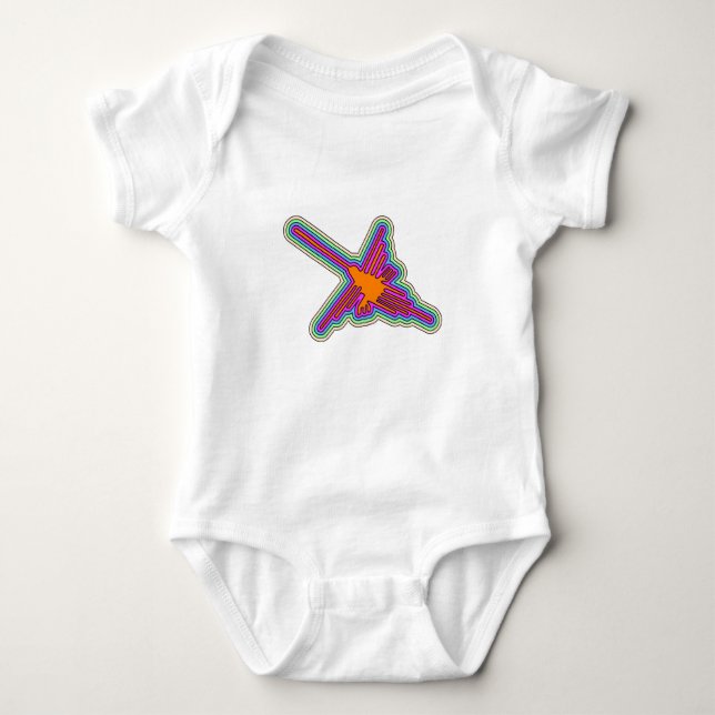 Nazca Hummingbird Peru Drawing Baby Bodysuit (Front)
