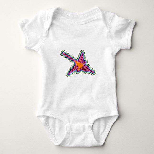 Nazca Hummingbird Peru Drawing Baby Bodysuit (Front)