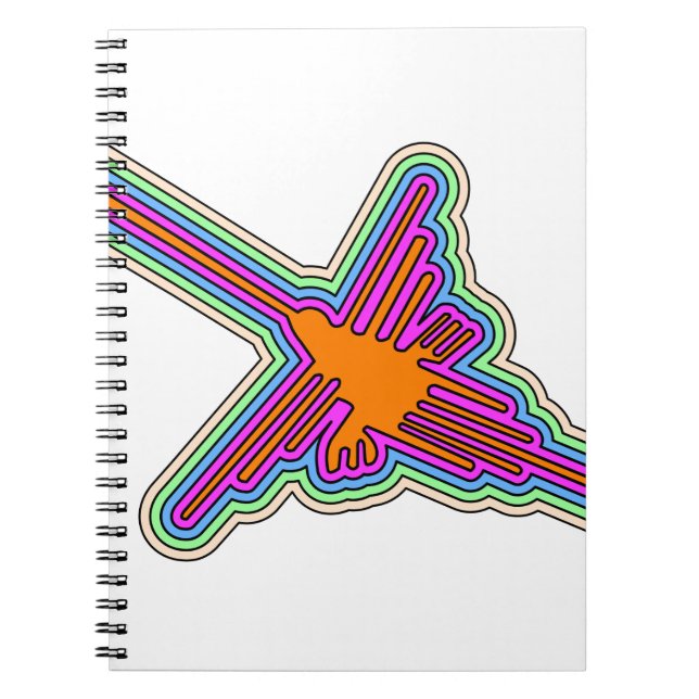 Nazca Hummingbird Peru Drawing Spiral Notebook (Front)