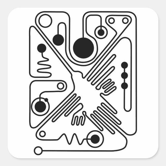 Nazca Hummingbird Square Sticker (Front)