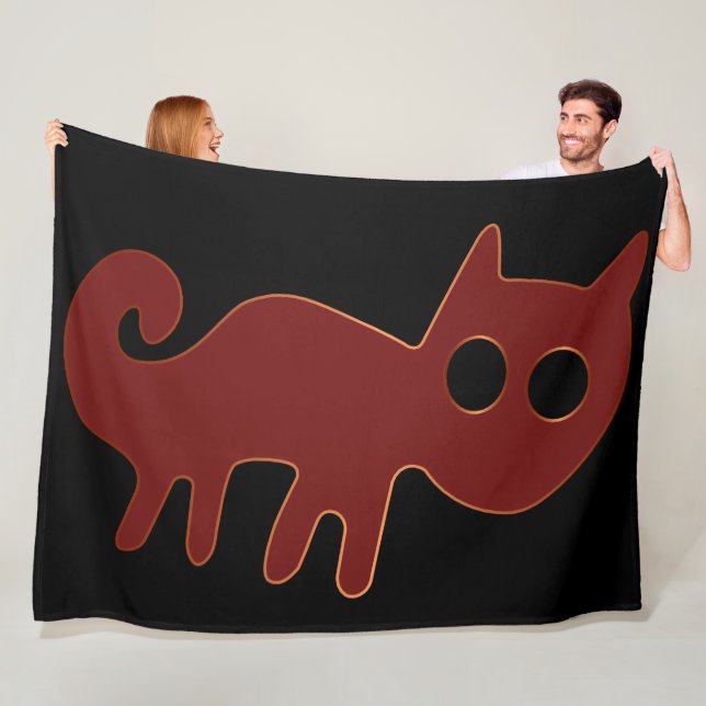Nazca Lines Ancient Animals - Red Fox Fleece Blanket (In Situ)