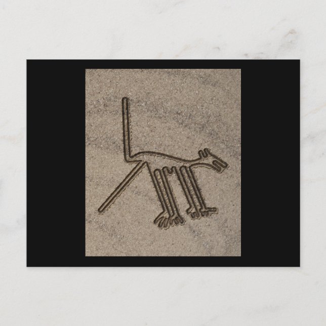 NAZCA LINES DOG NAZCA LINES ART Geoglyphs Ancient Postcard (Front)