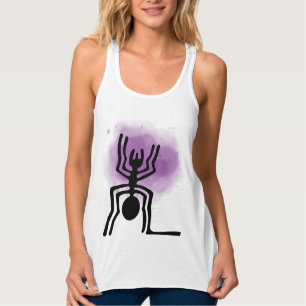 Nazca Lines Geoglyphs - Ancient Black Spider Singlet