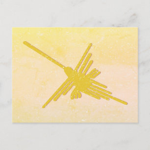 Nazca Lines Hummingbird Drawing, Peru Postcard