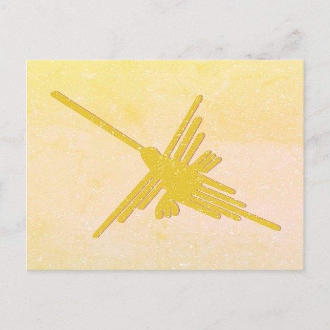 Nazca Lines Hummingbird Drawing, Peru Postcard (Front)
