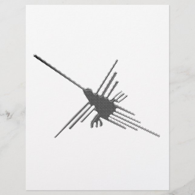 Nazca Lines Hummingbird Newsprint (Front)