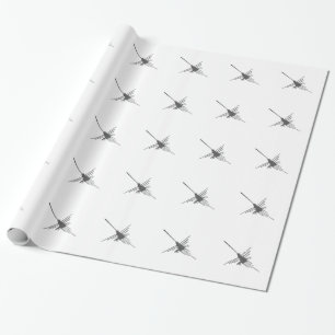 Nazca Lines Hummingbird Newsprint Wrapping Paper