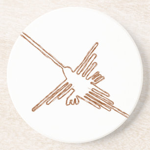 Nazca Lines Hummingbird Sketch Coaster
