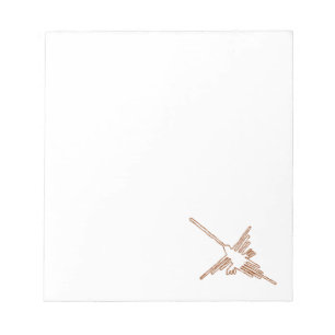 Nazca Lines Hummingbird Sketch Custom Notepad