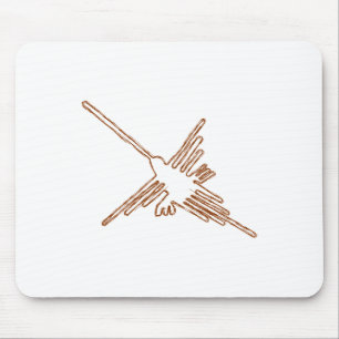 Nazca Lines Hummingbird Sketch Mouse Pad