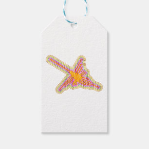 Nazca Lines Hummingbird With Wrinkled Paper Effect Gift Tags