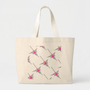 Nazca Lines Hummingbirds - Tiled Version Large Tote Bag