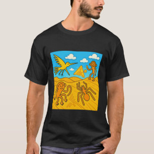 Nazca Lines Peru Geoglyphs Retro T-Shirt