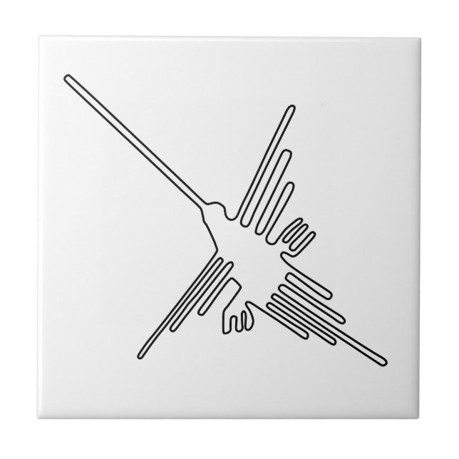 Nazca Peru bird ancient geoglyph symbol mystery en Tile (Front)