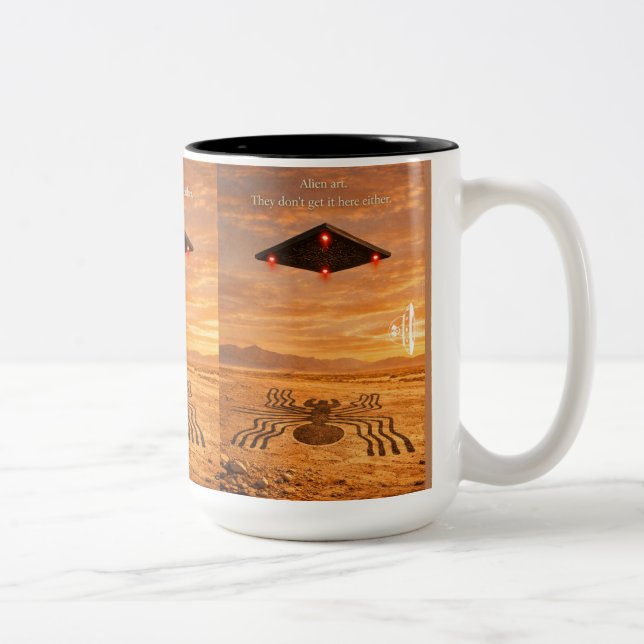 Nazca Spider Two-Tone Coffee Mug (Right)