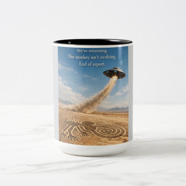 Nazca The monkey Two-Tone Coffee Mug (Center)