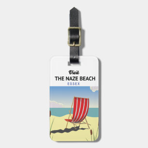 Naze Beach Essex travel poster Luggage Tag