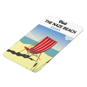  Naze Beach Essex travel poster Magnet