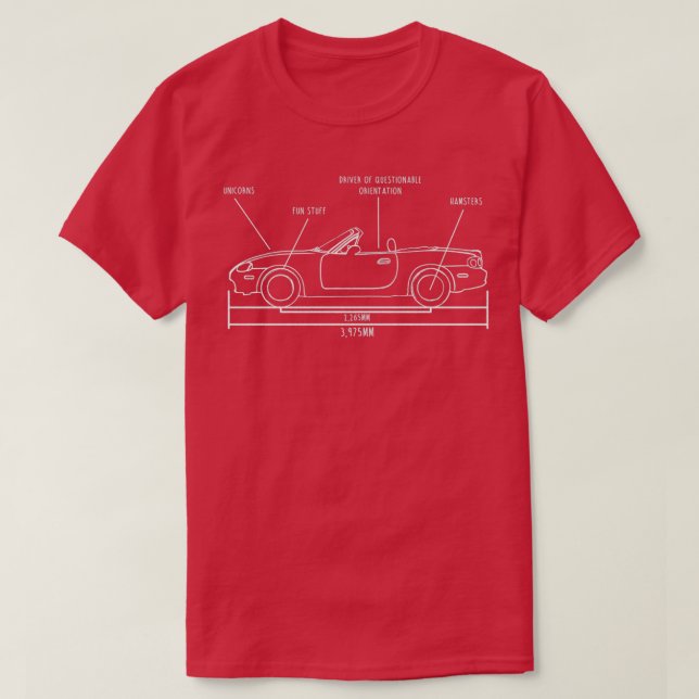 NB Miata Blueprint T-Shirt (Design Front)