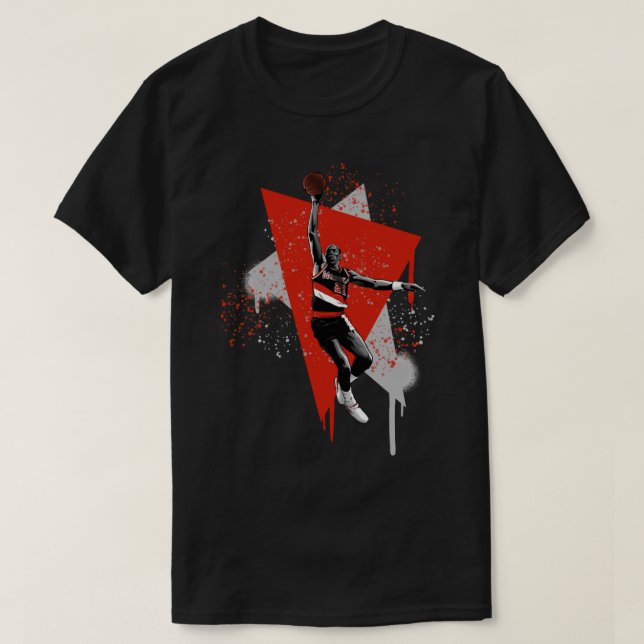 NBA Legends Clyde Drexler Classic T Shirt (Design Front)