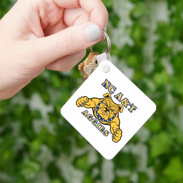 NC A&T Aggies | Aggie Bulldog Key Ring (Hand)