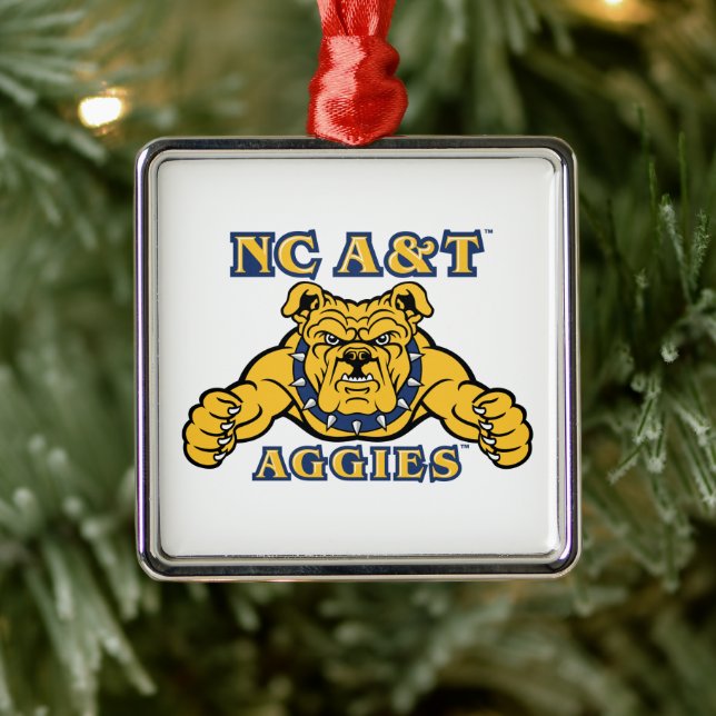 NC A&T Aggies | Aggie Bulldog Metal Tree Decoration (Tree)