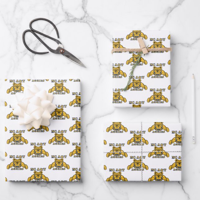 NC A&T Aggies | Aggie Bulldog Wrapping Paper Sheet (Front)