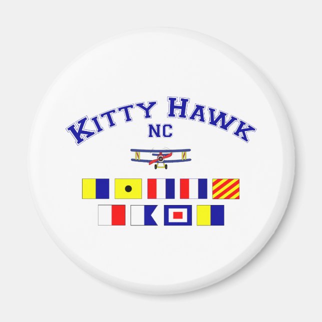 NC Kitty Hawk Signal Flags Magnet (Front)
