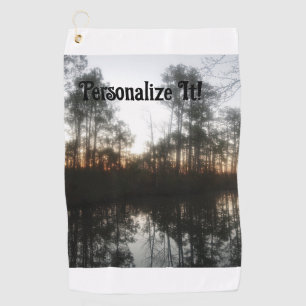 NC Sunrise Rustic Landscape Golf Towel