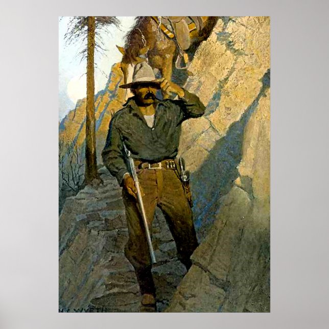 NC Wyeth Historical Painting "The Sheriff" Poster (Front)