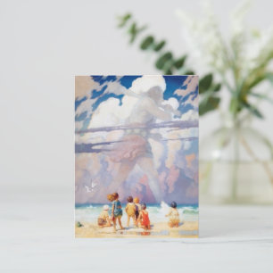 NC Wyeth The Giant Artwork Beach Coastal Postcard