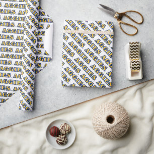 NCA&T State University   Aggies Wordmark Wrapping Paper