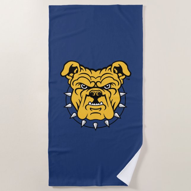 NCA&T State University | Bulldog Face Beach Towel (Front)