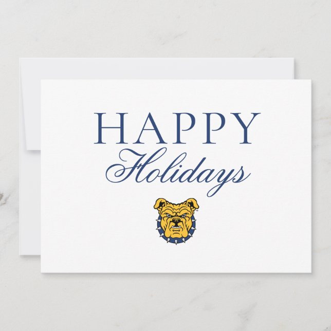 NCA&T State University | Bulldog Face Holiday Card (Front)