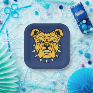 NCA&T State University   Bulldog Face Paper Plate
