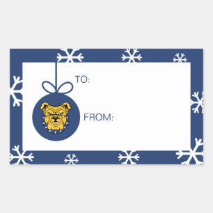 NCA&T State University   Bulldog Face Rectangular Sticker