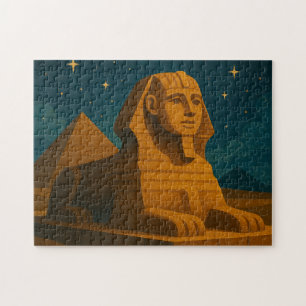ncient Sphinx Mystique Puzzle Blue Gold