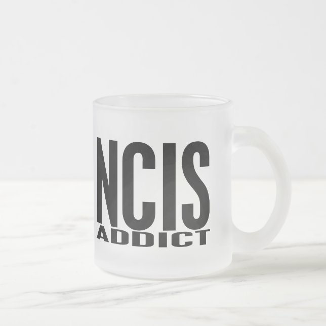 NCIS Addict Frosted Glass Coffee Mug (Right)