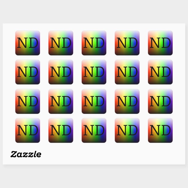 ND (NeuroDiverse) Square Sticker (Sheet)