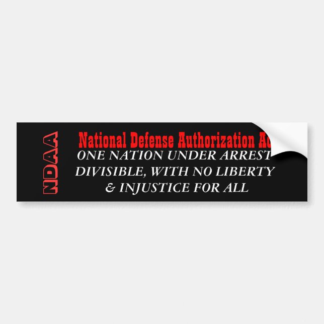 NDAA BUMPER STICKER (Front)