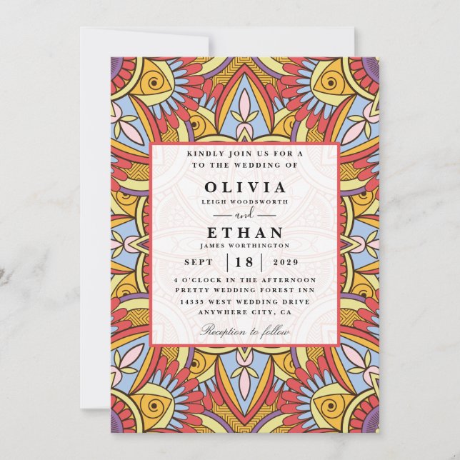 Ndebele traditional wedding invitations (Front)