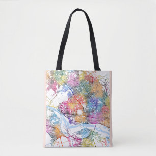 N'Djamena Chad City Map Tote Bag