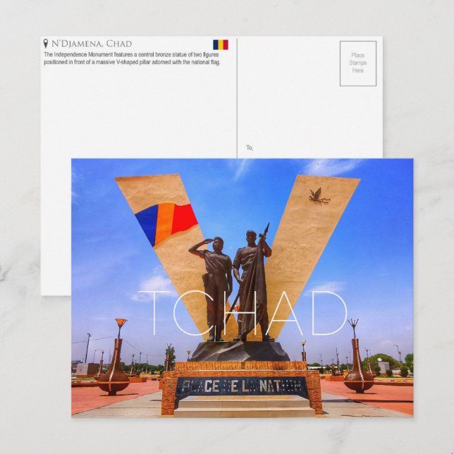 N'djamena, Chad Travel Postcard (Front/Back)